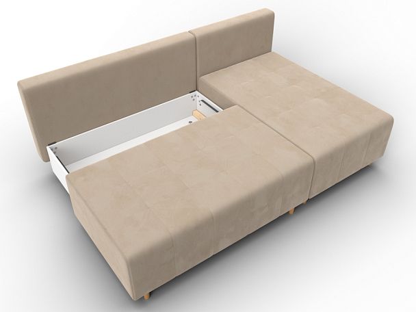 Диван угловой Лига-102 угол универсальный Велюр бежевый - Вид 7