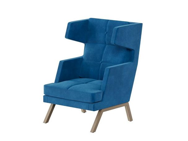 Aldo Кресло высокое с декором из пуговиц ALDB-01 Velutto 54/Металл Капучино 790*960*1180 - Вид 1