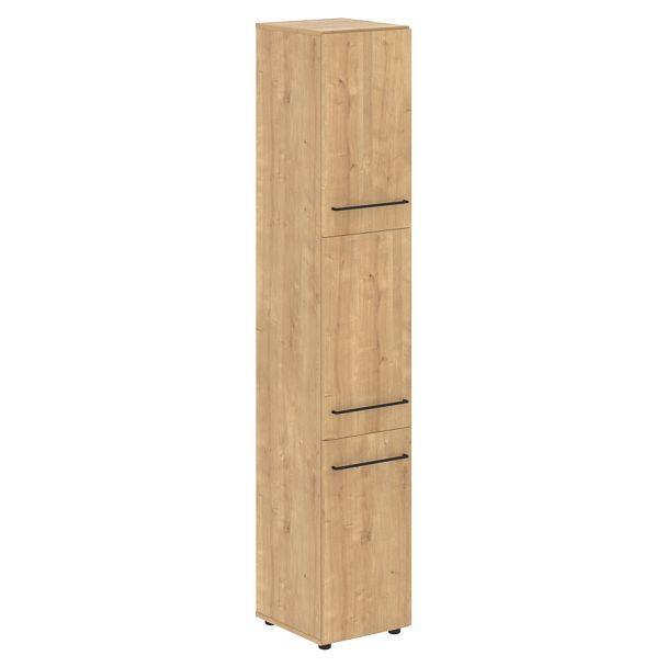 Шкаф колонка с 3-мя глухими малыми дверьми LHC 40.8 Дуб Бофорд 400х430х2253 LOFTIS - Вид 1