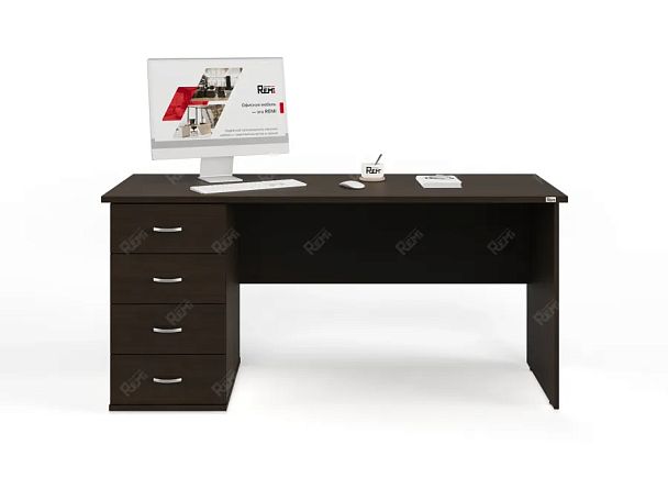 ЛАЙТ / LIGHT RLG008-16x7L Однотумбовый стол 160x70x75 Венге - Вид 2