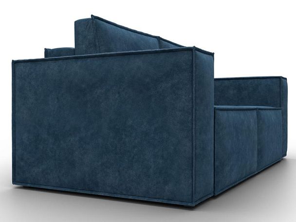 Диван прямой Куба мини Велюр синий - Вид 3