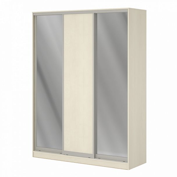 Шкаф купе 1,8 м с двумя зеркальными и одной ЛДСП дверями "Система-M" ПК-ШК-КМШ240х180Д1/СЗ2-В1-99 клен - Вид 1