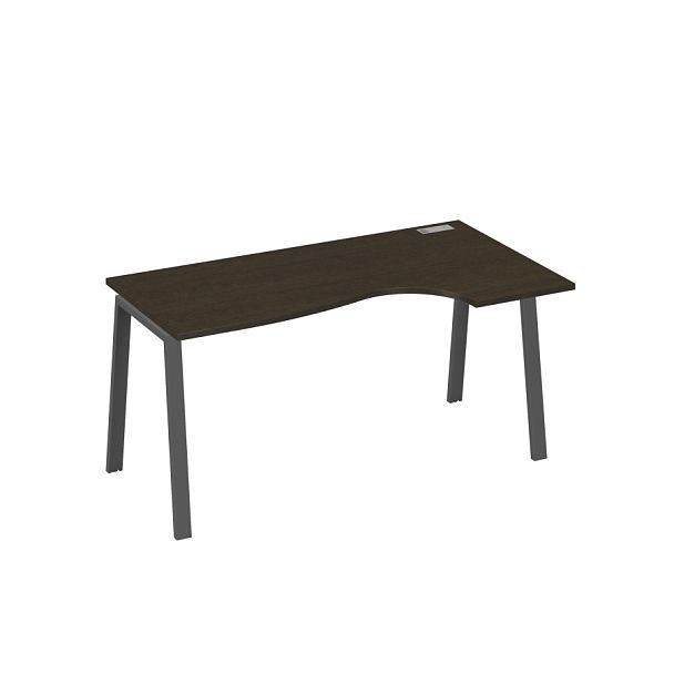 Стол эргономичный правый "Классика" на металлокаркасе TRE A4 А4 Б3 046 БП венге / металлокаркас антрацит - Вид 1