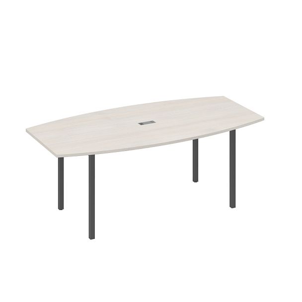 Стол для переговоров 200 на каркасе DUE A4 А4 Б2 113 БП дуб / металлокаркас антрацит - Вид 1