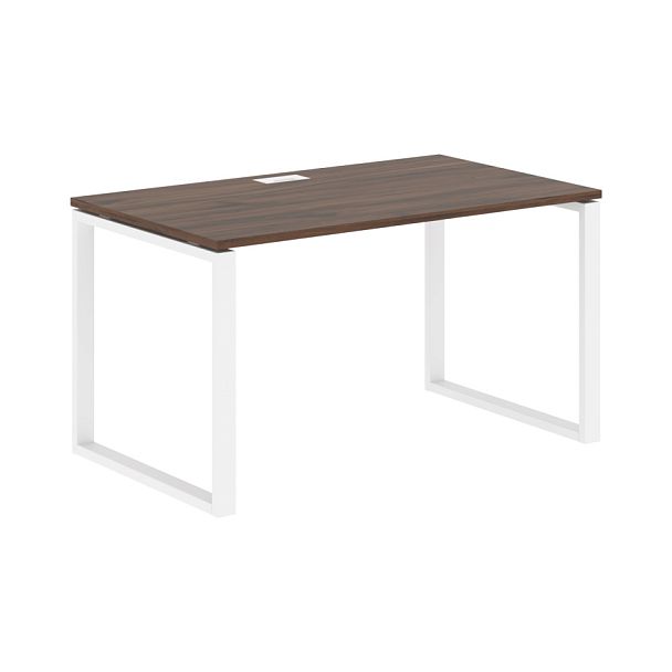 Стол прямой EQST 1380 Дуб Денвер тёмный/Белый 1360х800х750 EDIS - Вид 1