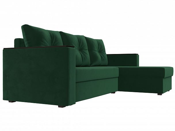 Угловой диван Атланта Лайт Б/С правый (полностью велюр зеленый) - Вид 3
