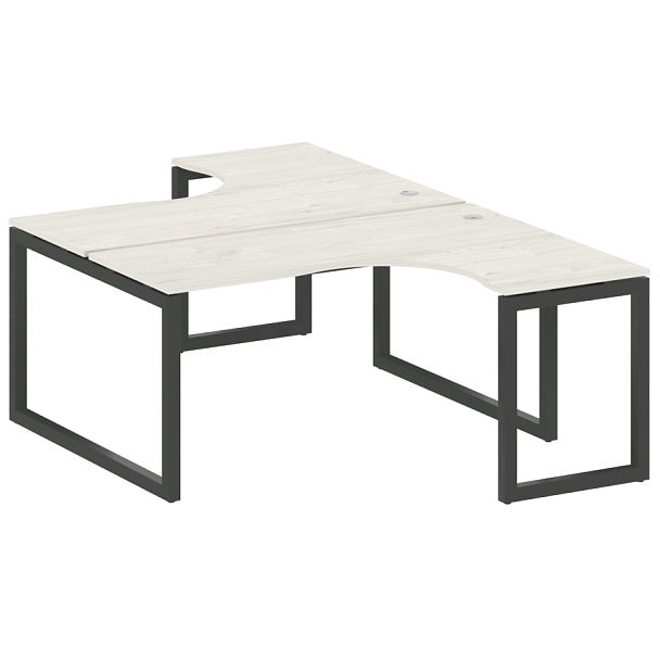 Metal System Quattro Р. ст. криволинейная на О-образном м/к 50БО.РАС-СА-2.4 Дуб наварра/Антрацит металл 1600*2435*750 - Вид 1