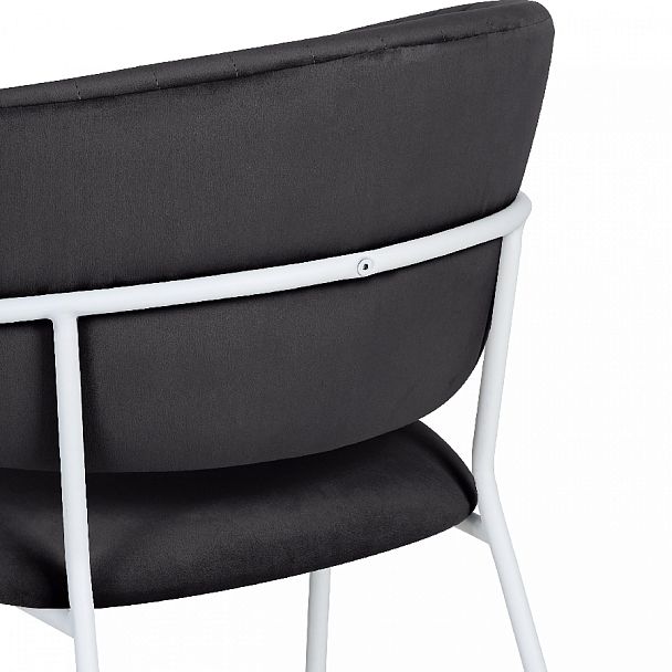 Комплект кухонных стульев Даксон черный велюр/белый, 3 шт. - Вид 10