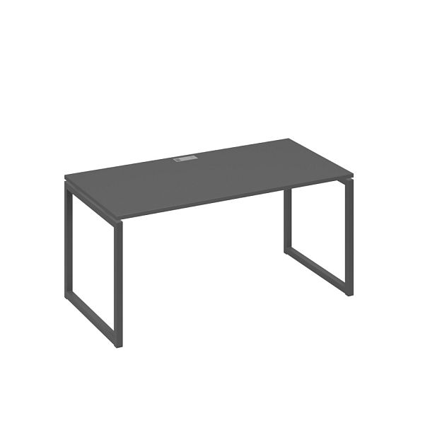 Стол письменный на металлокаркасе QUATTRO A4 А4 Б4 025 БП антрацит премиум / металлокаркас антрацит - Вид 1
