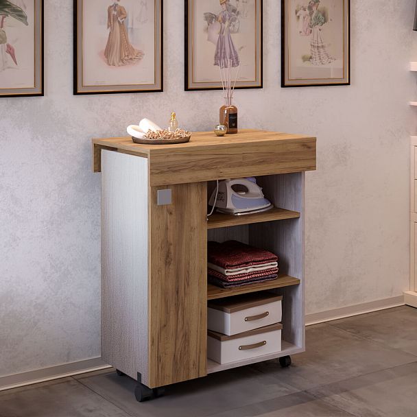 Тумба многоцелевого назначения "Тео" ясень белый/крафт - Вид 4