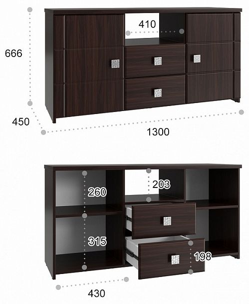 Тумба комбинированная Изабель ИЗ-53К - Вид 4