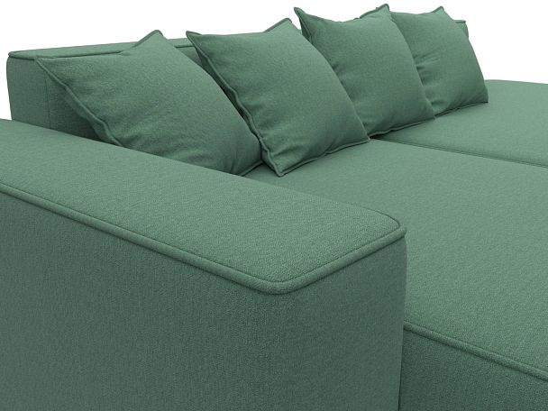 Диван угловой Лига-065 угол левый Рогожка зеленый - Вид 4