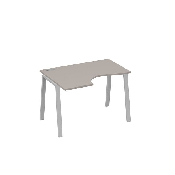 Стол эргономичный левый "Классика" на металлокаркасе TRE A4 А4 Б3 041 БП мокко премиум / металлокаркас серый - Вид 1