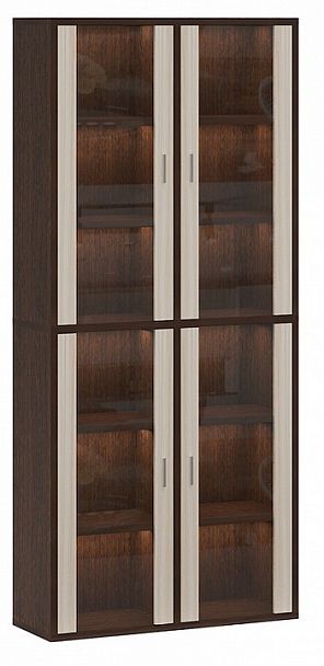 Шкаф-витрина Домино СУ(ш2в2)+4ФС Венге/Карамель - Вид 1