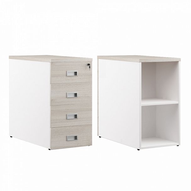 Тумба приставная 4 ящика Tess Wood 42x80x75 светлый дуб - Вид 1