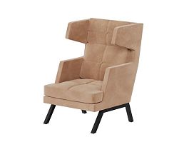 Aldo Кресло высокое с декором из пуговиц ALDB-01 Timless 020/Металл Черный 790*960*1180 - Фото предпросмотра