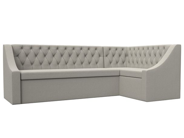 Диван кухонный угловой Мерлин правый угол Рогожка бежевый - Вид 1