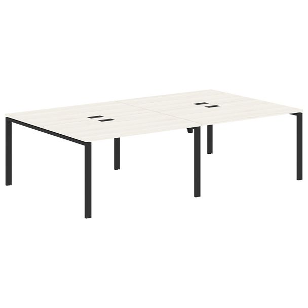 Стол 4-х местный EUWST 2716 Ясень Траун/Черный 2726х1606х750 EDIS - Вид 1