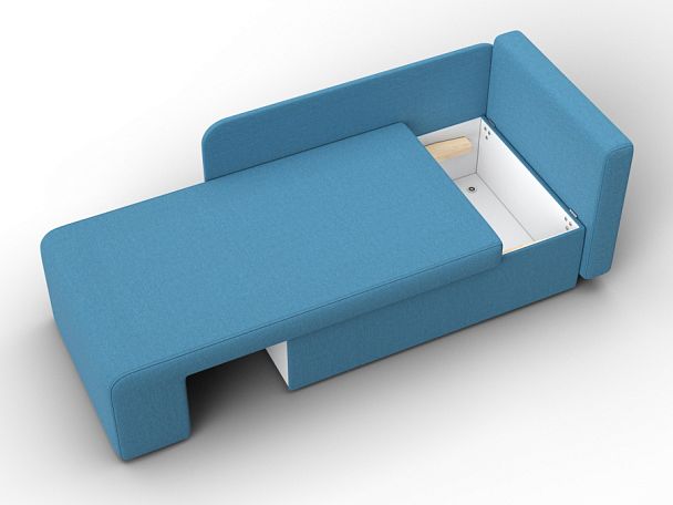 Кушетка Лига-097 Рогожка голубой - Вид 7