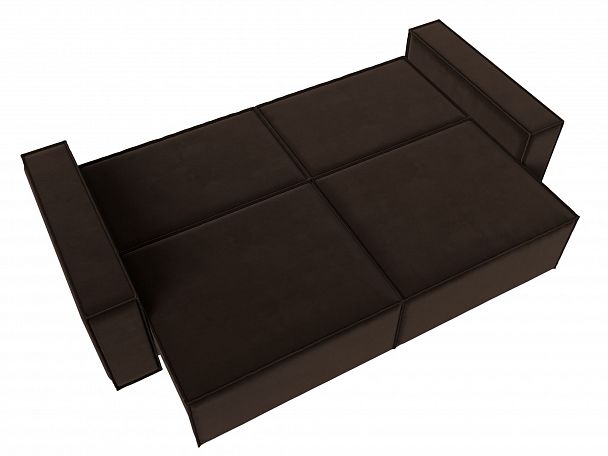 Диван прямой Куба (полностью микровельвет коричневый) - Вид 9