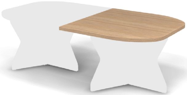 SMART/СМАРТ RSR008-120x120 Конечный элемент переговорного стола 1200x1200x755 Швейцарский Вяз - Вид 1