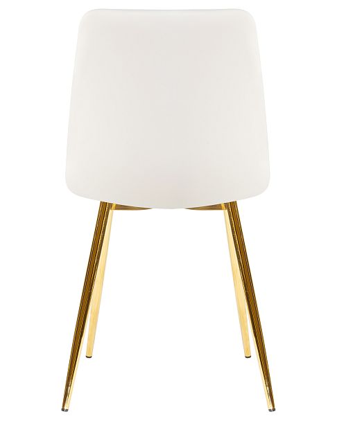 Стул обеденный DOBRIN ALEX (золотые ножки, белая экокожа (P-02)) - Вид 5