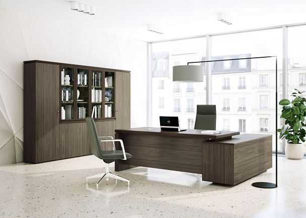 Шкаф комбинированный со стеклом для одежды Mark-II МК 377 дуб валенсия - Вид 2