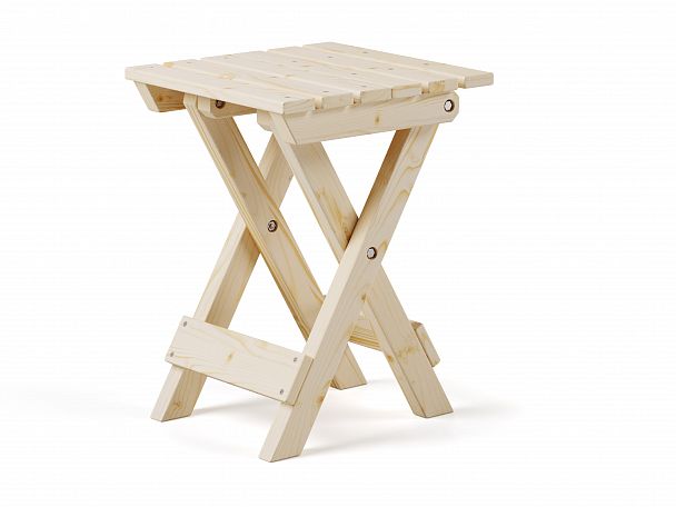 Табурет складной деревянный, сосна, цвет натуральный - Вид 2