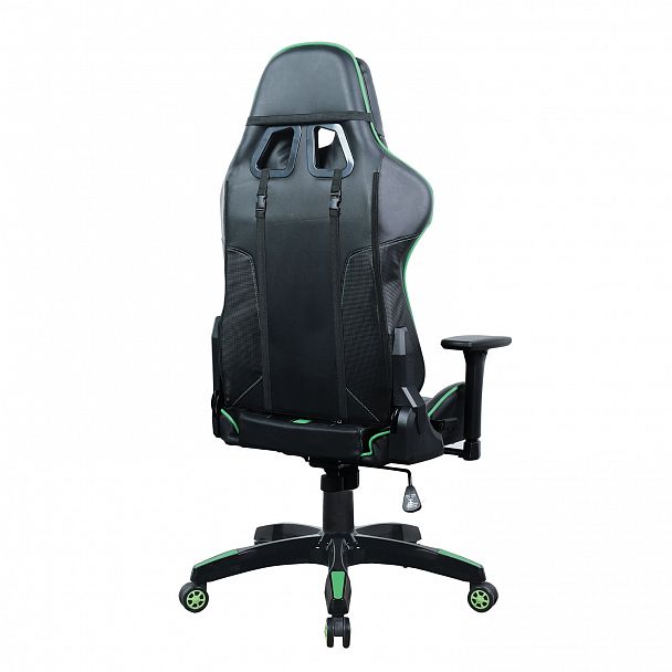 Кресло компьютерное BRABIX "GT Carbon GM-120", две подушки, экокожа, черное/зеленое, 531929 - Вид 6