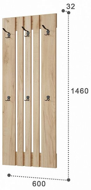 Вешалка настенная Эмилия ЭЛ-7 - Вид 6