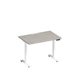 Стол письменный на электроприводе с заглушкой Elevo А2 БГ 001 ДШ дуб шамони/ белый гладкий - Фото предпросмотра