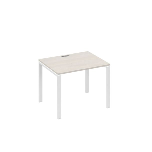 Стол письменный на металлокаркасе UNO A4 А4 Б1 022 БП дуб / металлокаркас белый - Вид 1