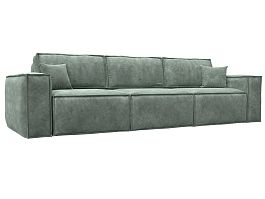Диван прямой Лига-081 НПБ Лонг Велюр зеленый - Фото предпросмотра