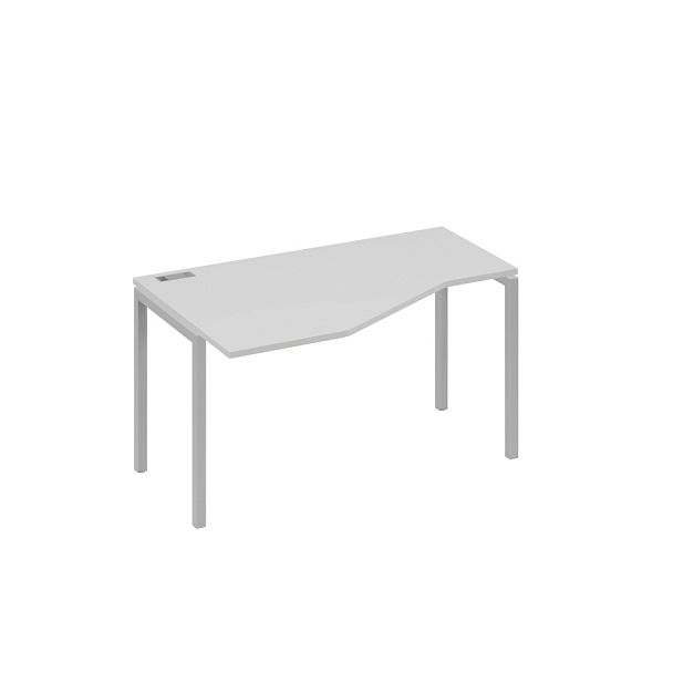 Стол эргономичный левый "Техно"на металлокаркасе DUE A4 А4 Б2 053 БП серый / металлокаркас серый - Вид 1