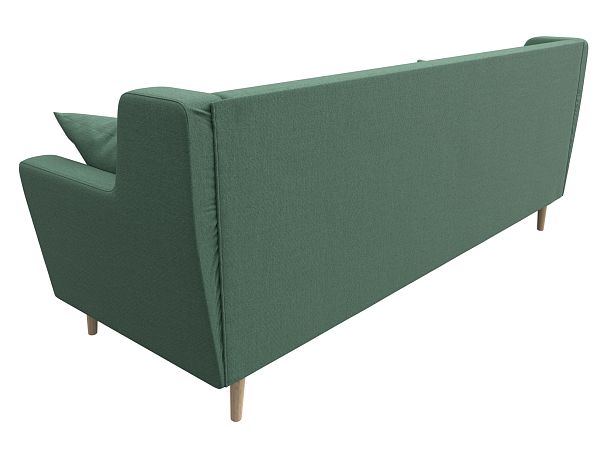 Диван кухонный прямой Брайтон 3 Рогожка зеленый - Вид 6