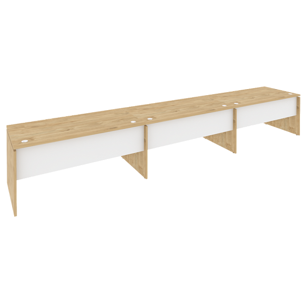 Onix Рабочая станция O.RS-3.4.8 Тиквуд светлый/Белый бриллиант 4740*800*750 - Вид 1