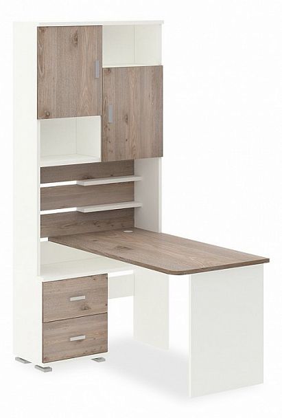 Стол компьютерный Домино СР-720/140 Белый/Нельсон левый - Вид 1