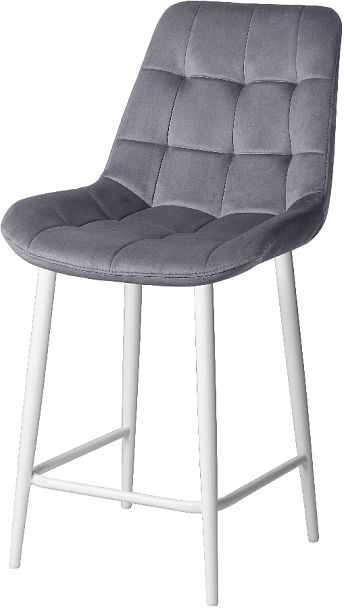 Комплект полубарных поворотных стульев Эйден, темно-серый H-15/белый, 2 шт. - Вид 2