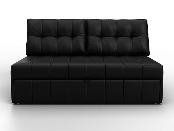 Диван прямой Лига-107 (140) Экокожа черный - Вид 2