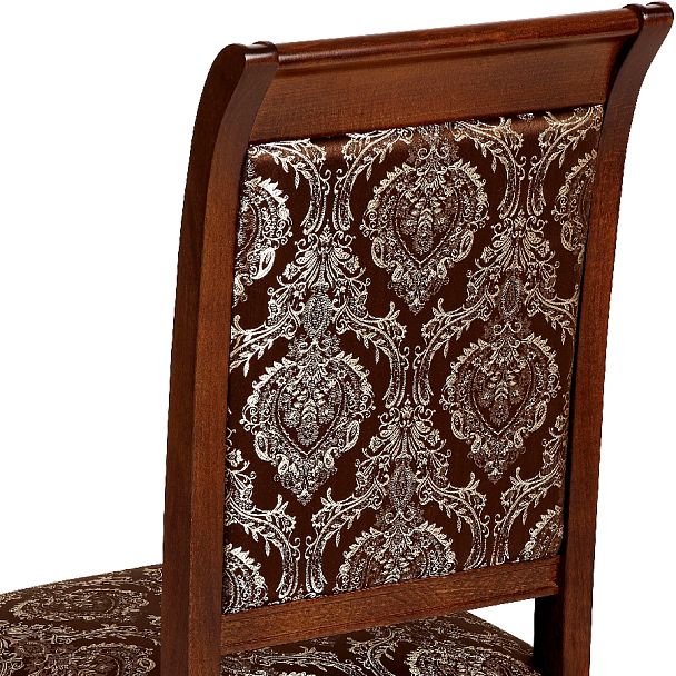 Стул деревянный с мягким сиденьем Бармс Античный орех/Темно-коричневый жаккард - Вид 10