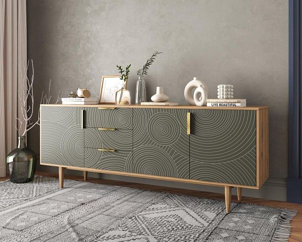 Комод Line удлиненный R25/browngrey - Вид 3