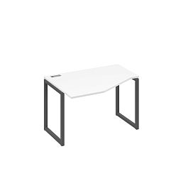 Стол эргономичный левый "Техно" на металлокаркасе QUATTRO A4 А4 Б4 051 БП белый премиум / металлокаркас антрацит - Фото предпросмотра