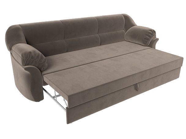 Диван прямой Карнелла (полностью велюр коричневый) - Вид 7