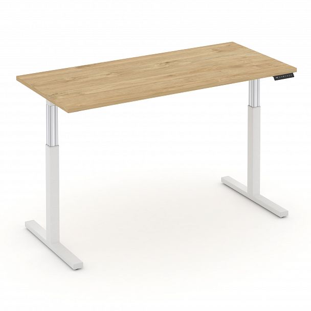 Стол электроподъемный "MOVE UP" MV.SE-4.7 Белый металл / Тиквуд Светлый - Вид 2
