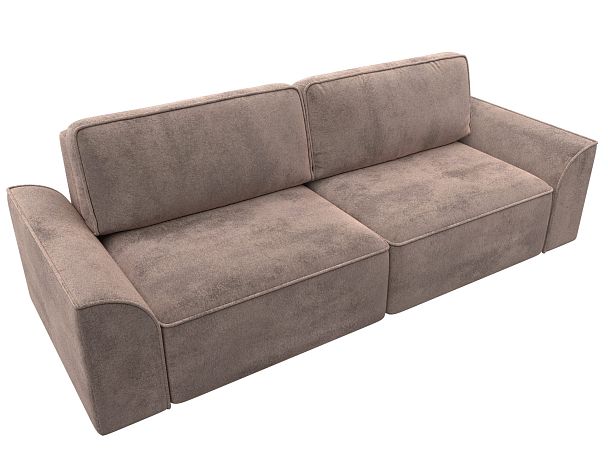 Диван прямой Лига-048 НПБ Велюр бежевый - Вид 6