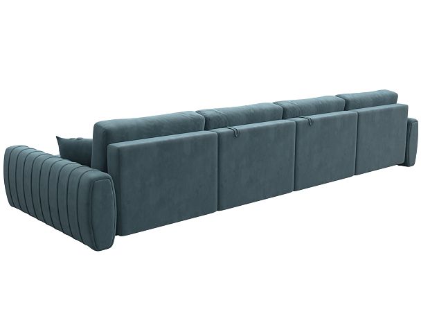 Диван П-образный Лига-057 НПБ Лонг Велюр бирюзовый - Вид 5