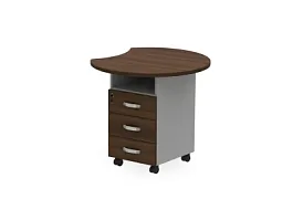 БЕРЛИН / BERLIN Тумба приставная правая 770х860х740 Орех Вармия/Серый - Фото предпросмотра