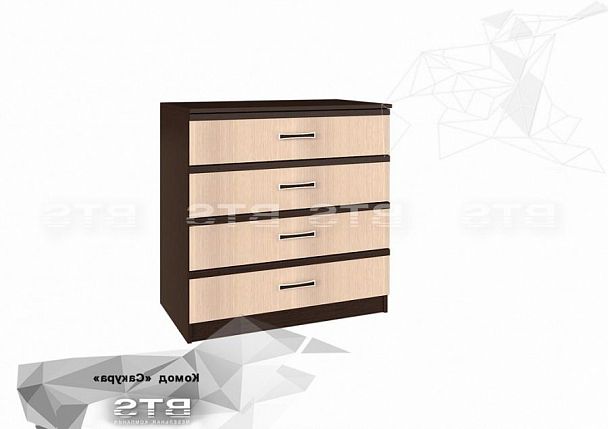 "Сакура" комод (850х866х500) венге/лоредо - Вид 1