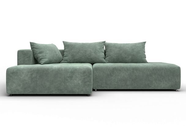 Диван угловой Лига-103 НПБ угол левый Велюр зеленый - Вид 2