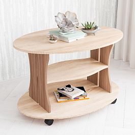 Стол Журнальный Консул-1 (900*560*600) ясень шимо/дуб сонома - Фото предпросмотра